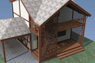 Disposition possible : quatre modules de base et un emplacement pour la voiture
