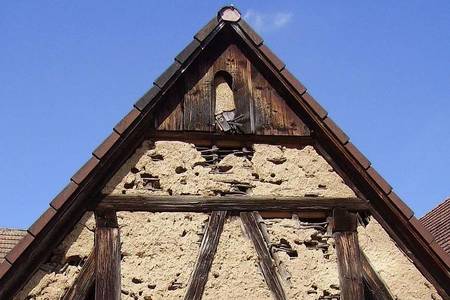 The adobe house needs maintenance. But even without it, the adobe structure will live for decades