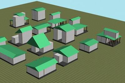Différentes possibilités d'aménagement pour les modules de base