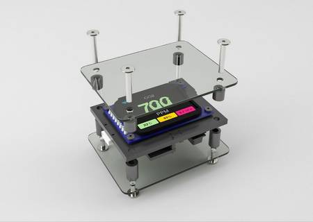 CO₂ sensor for smart homes with a built-in display
