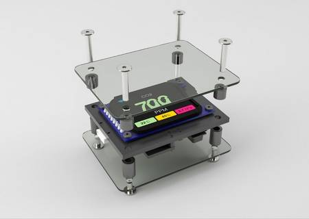 Capteur de CO2 pour smart home avec écran intégré