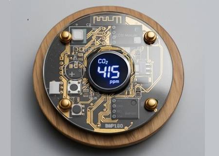 Home weather station from Symbiosei. Featuring a designer enclosure and rapid CO₂ detection response